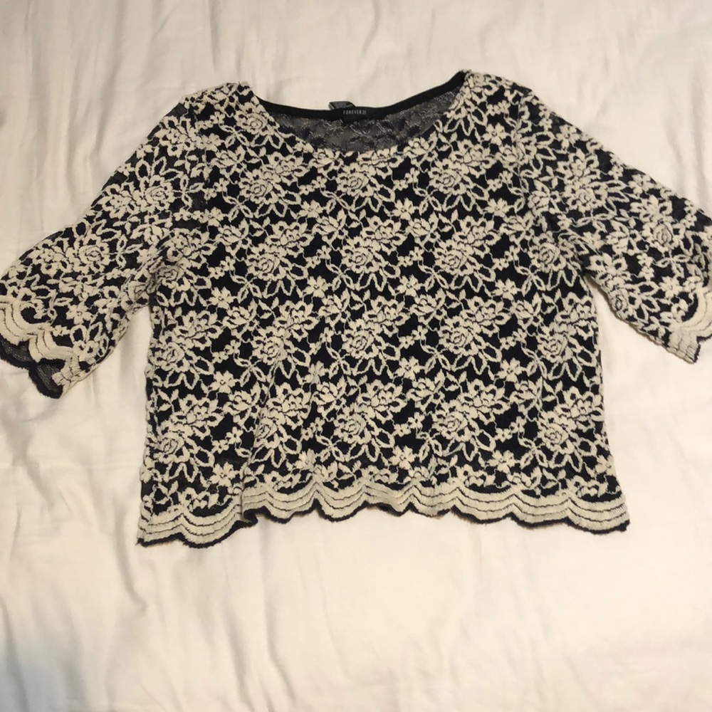 Flowered Crop Top